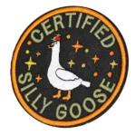Certified Silly Goose Embroidered Iron-On Patch