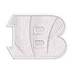 Cincinnati Bengals White "B" Logo Embroidered Patch