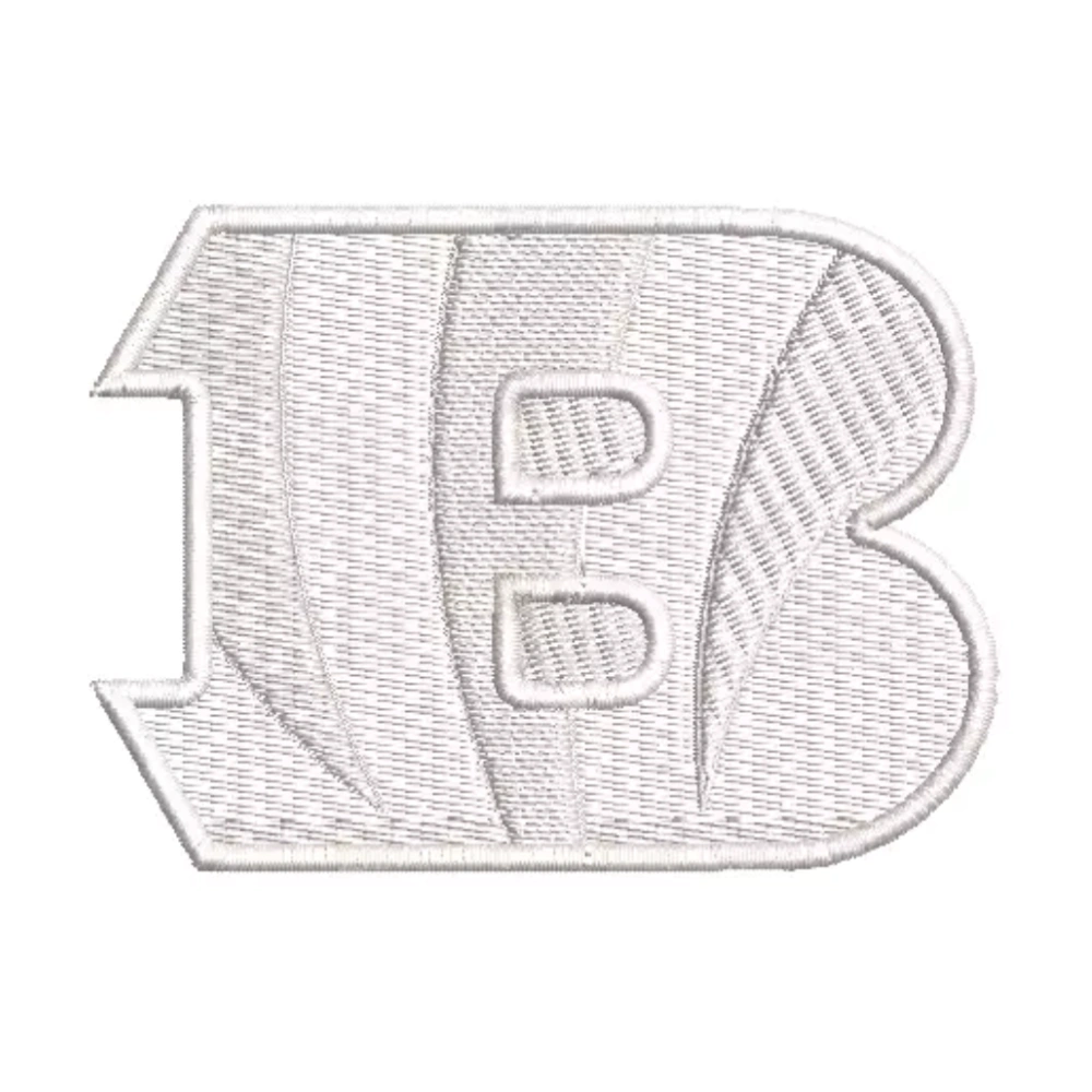 Cincinnati Bengals white "B" Logo Patch