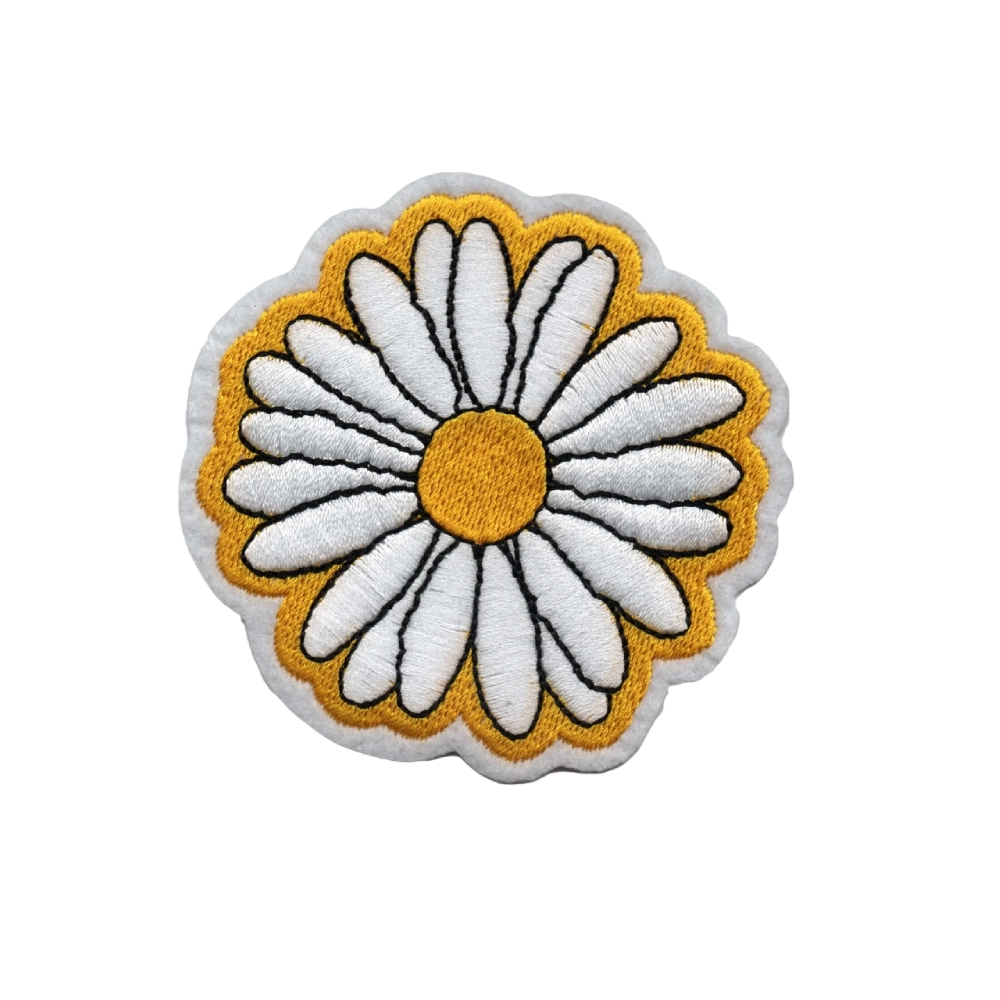 Daisy Flower Embroidered Patch