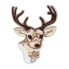 Deer Face Embroidered Patch