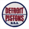 Detroit Pistons White Retro Round Patch