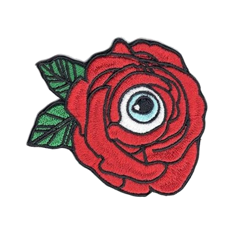 Eyeball Rose Embroidered Patch