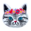 Flower Crown Grey Tabby Patch