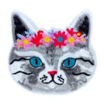 Flower Crown Grey Tabby Patch