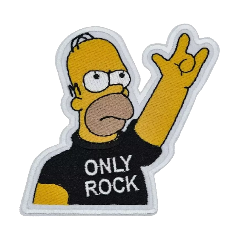 Homer Simpson Only Rock Patch