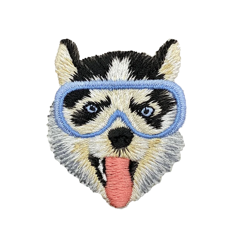 Husky with Goggles Patch