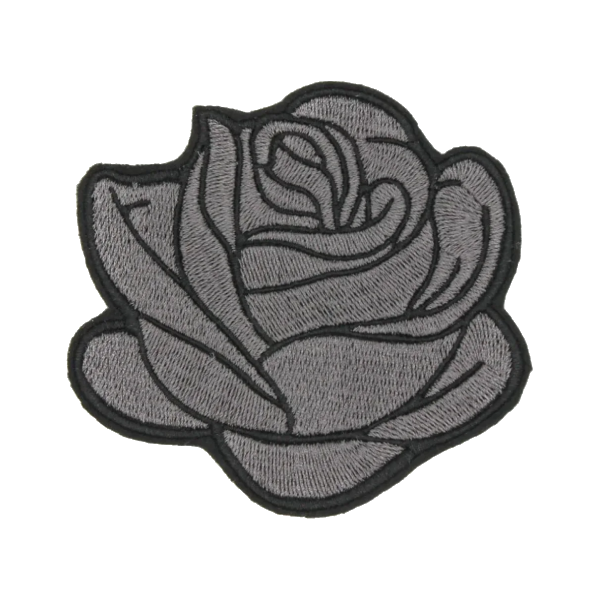 Dark Silver Rose Patch