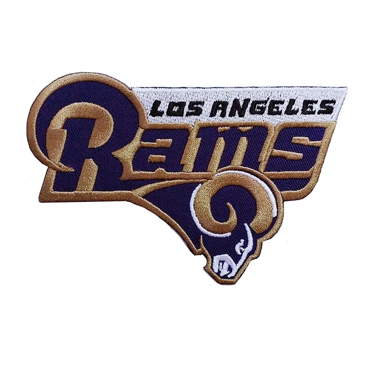 thumbnail image 2 of Los Angeles Rams 3.5" Retro Helmet Iron-On Patch – Embroidered, Blue, Football 2 of 4