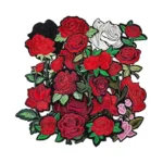 Rose Luxury Red/White Embroidered Patch