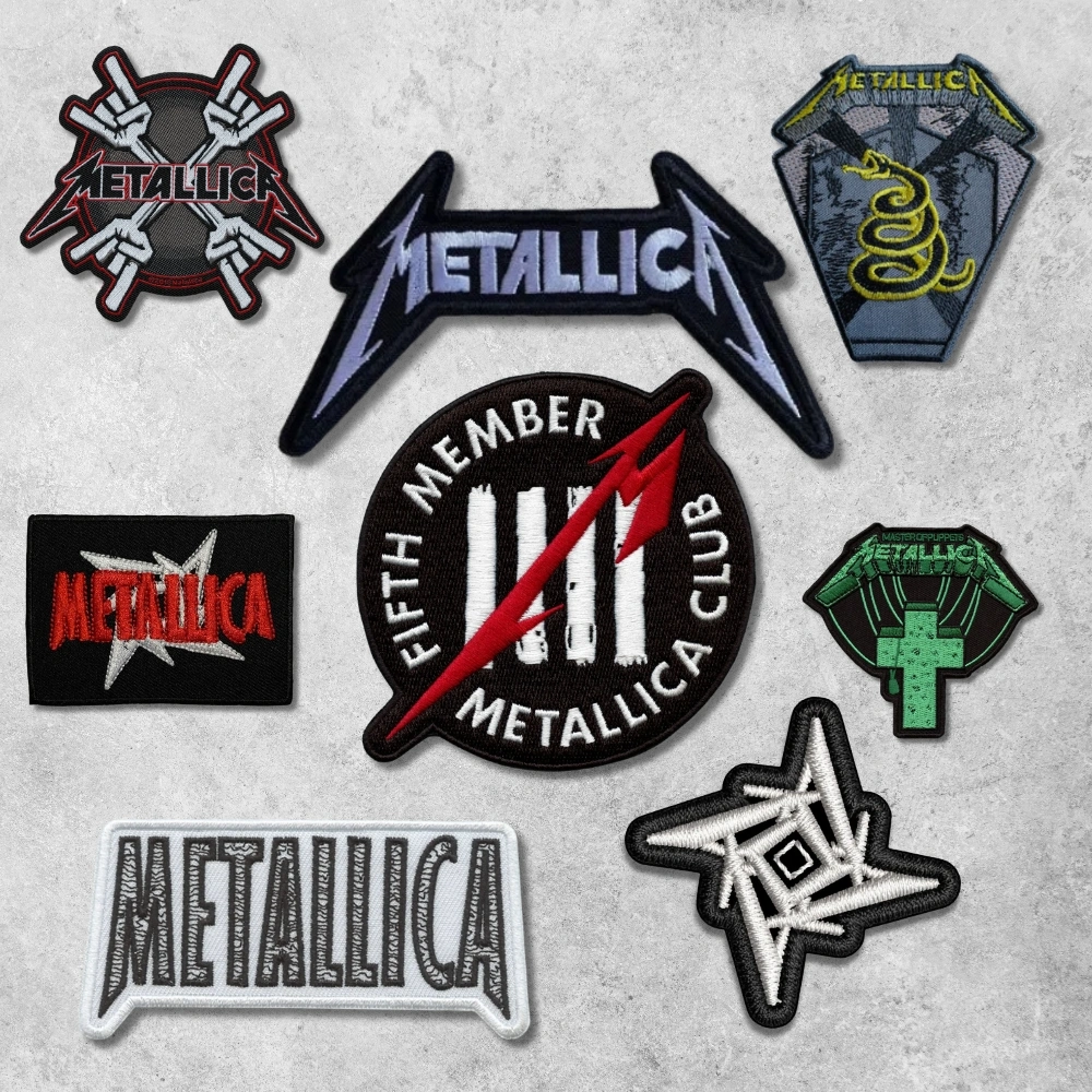 Metallica - Toppa Ricamata Con Corna Devils (10x9 Cm) - Ufficiale Per Giacca Denim