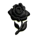 Mini Beautiful Rose Noir Floral Flower Patch