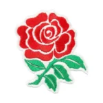 Red Rose Flower Embroidered Patch