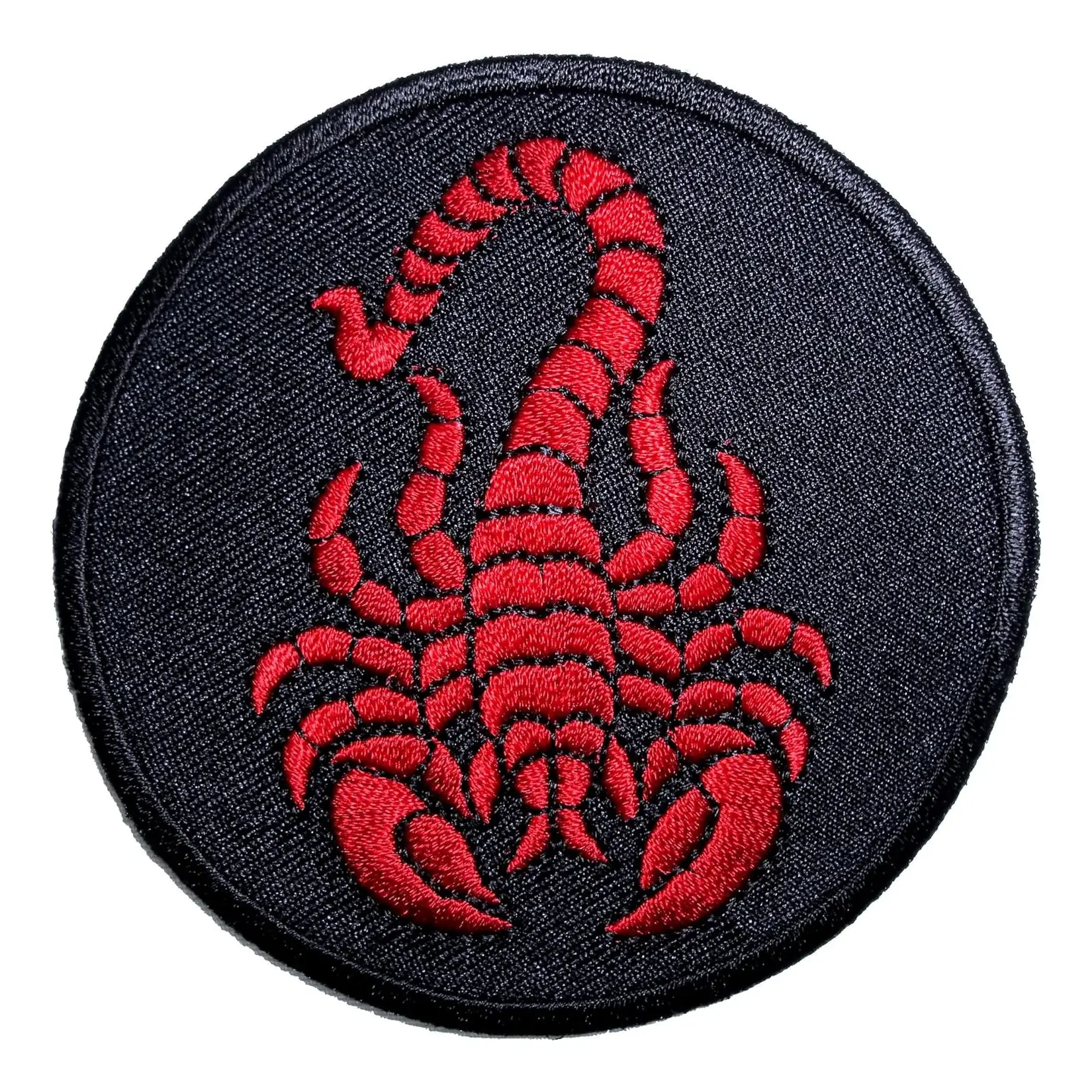 Red Scorpion Round Embroidered Patch