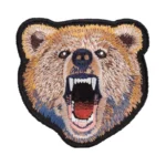 Grizzly Bear Brown Wild Animal Embroidered Patch