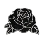 Rose Pinsanity Black Embroidered Patch