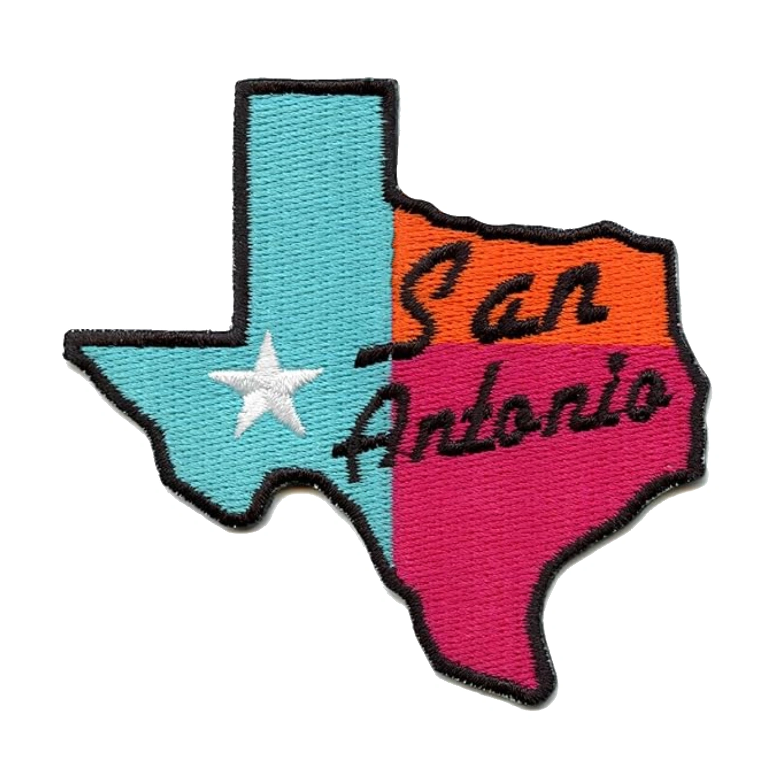 San Antonio Texas state shape patch