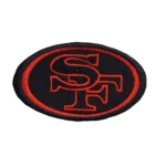 San Francisco 49ers SF Black and Red Oval Patch