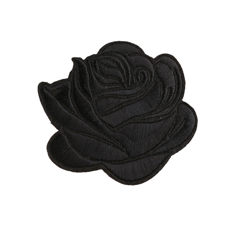 Silver-Lined Noir Rose Patch