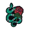 Snake & Rose Applique Tattoo Style Embroidery Patch