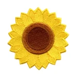Sunflower Yellow Floral Embroidered Patch