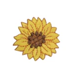 Sunflower Head Blooming Yelow/Brown Patch