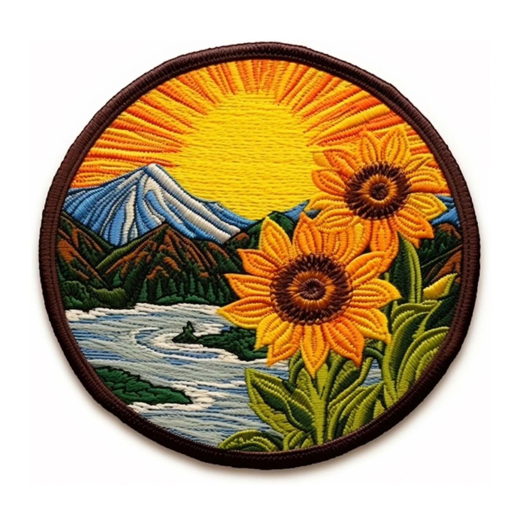 Sunflower Mountain Landscape Patch
