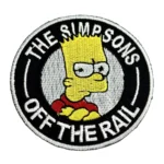 The Simpsons Bart Off The Rail Patch