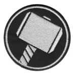 Thor Mjolnir Hammer Monochrome Patch
