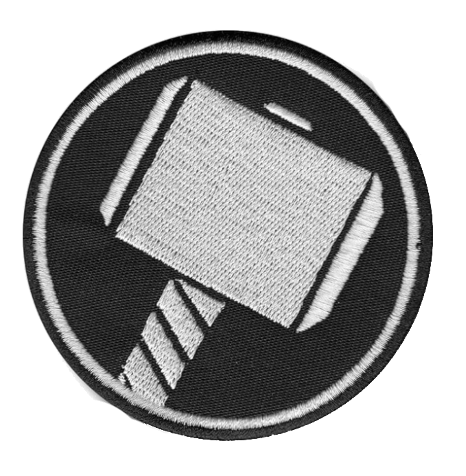 Thor Mjolnir Monochrome Patch