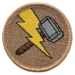 Thor Mjolnir Lightning Circular Patch