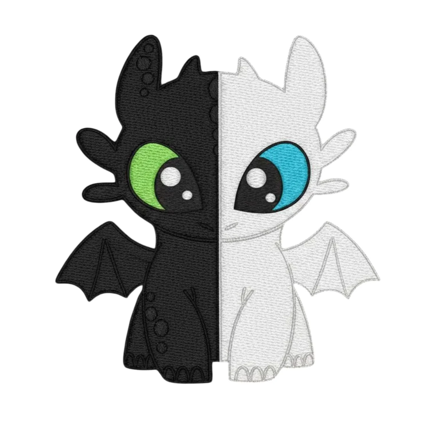 Toothless and Light Fury Split Patch