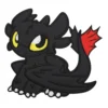 Toothless Night Fury Sitting Patch