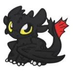 Toothless Night Fury Sitting Iron-On Patch