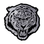 Fierce White Tiger Head Embroidered Patch