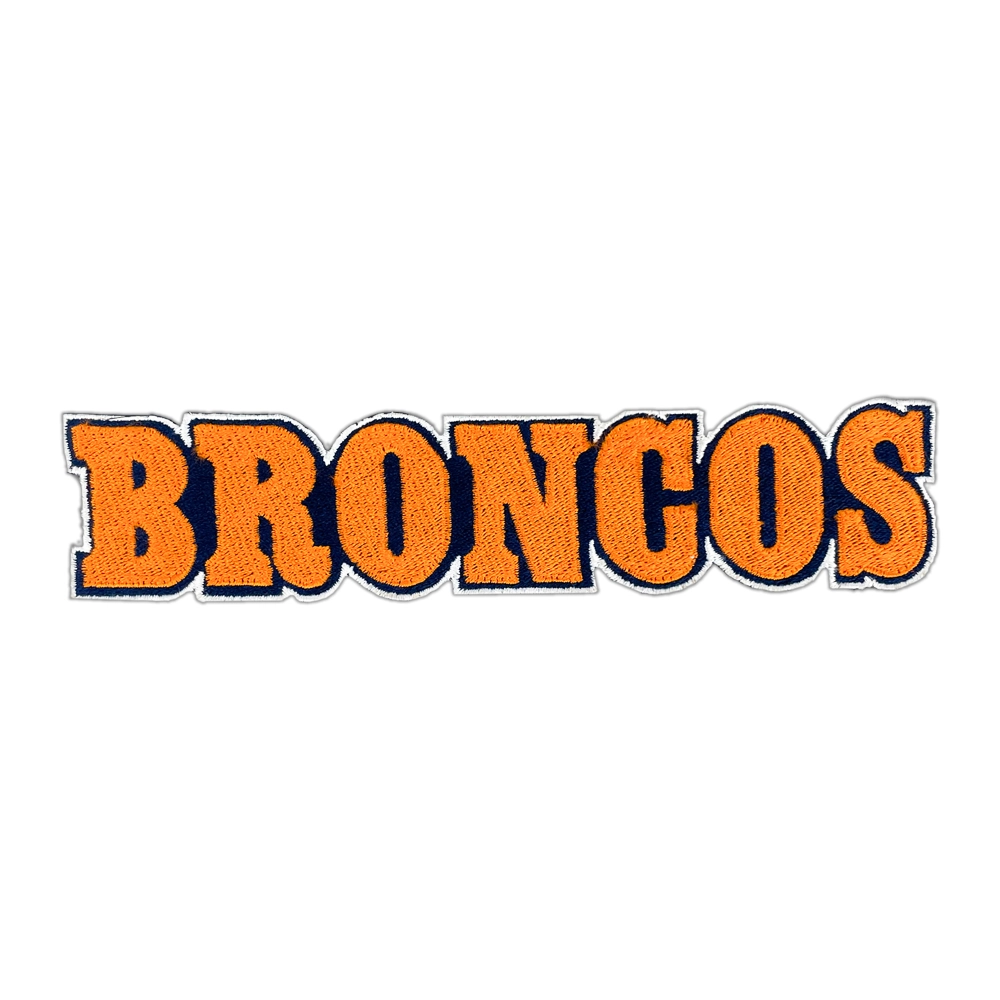 Denver Broncos Orange 3D BRONCOS Text Patch