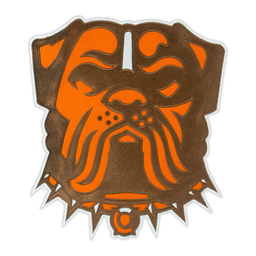 Cleveland Browns Dawg Bulldog Mascot Head Patch