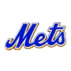 New York Mets letters blue yellow logo patch