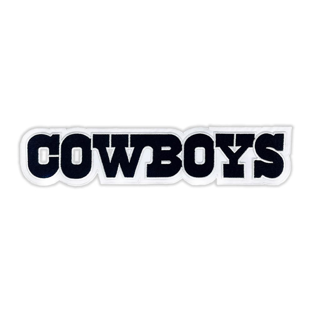 Dallas Cowboys Text Black "COWBOYS" Wordmark Patch