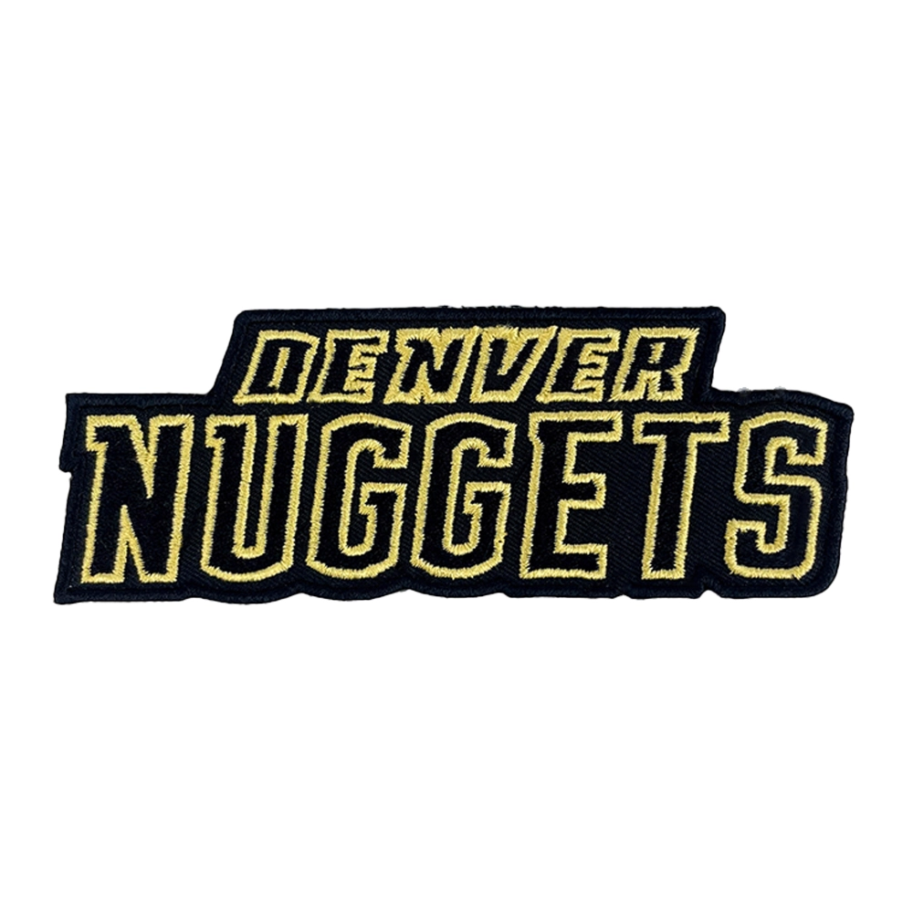 Denver Nuggets Black/Gold Wordmark Patch