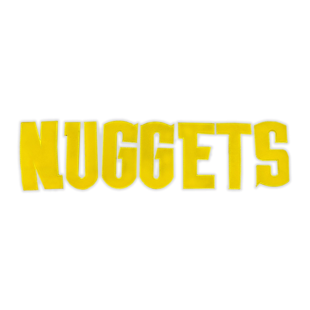 Denver Nuggets NUGGETS Letters Yellow Patch