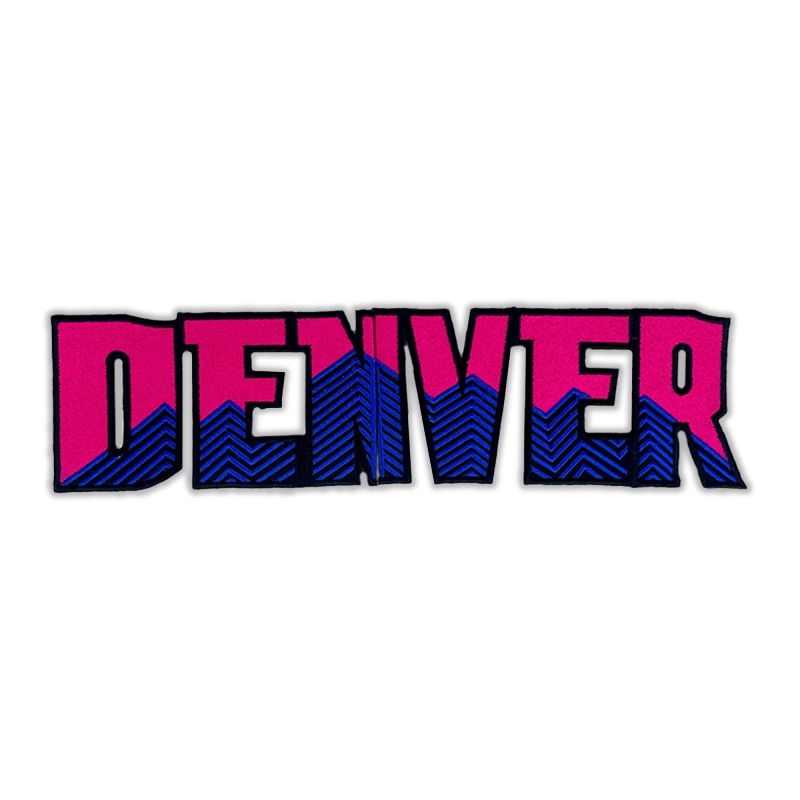 Denver Nuggets Pink/Blue Text Patch