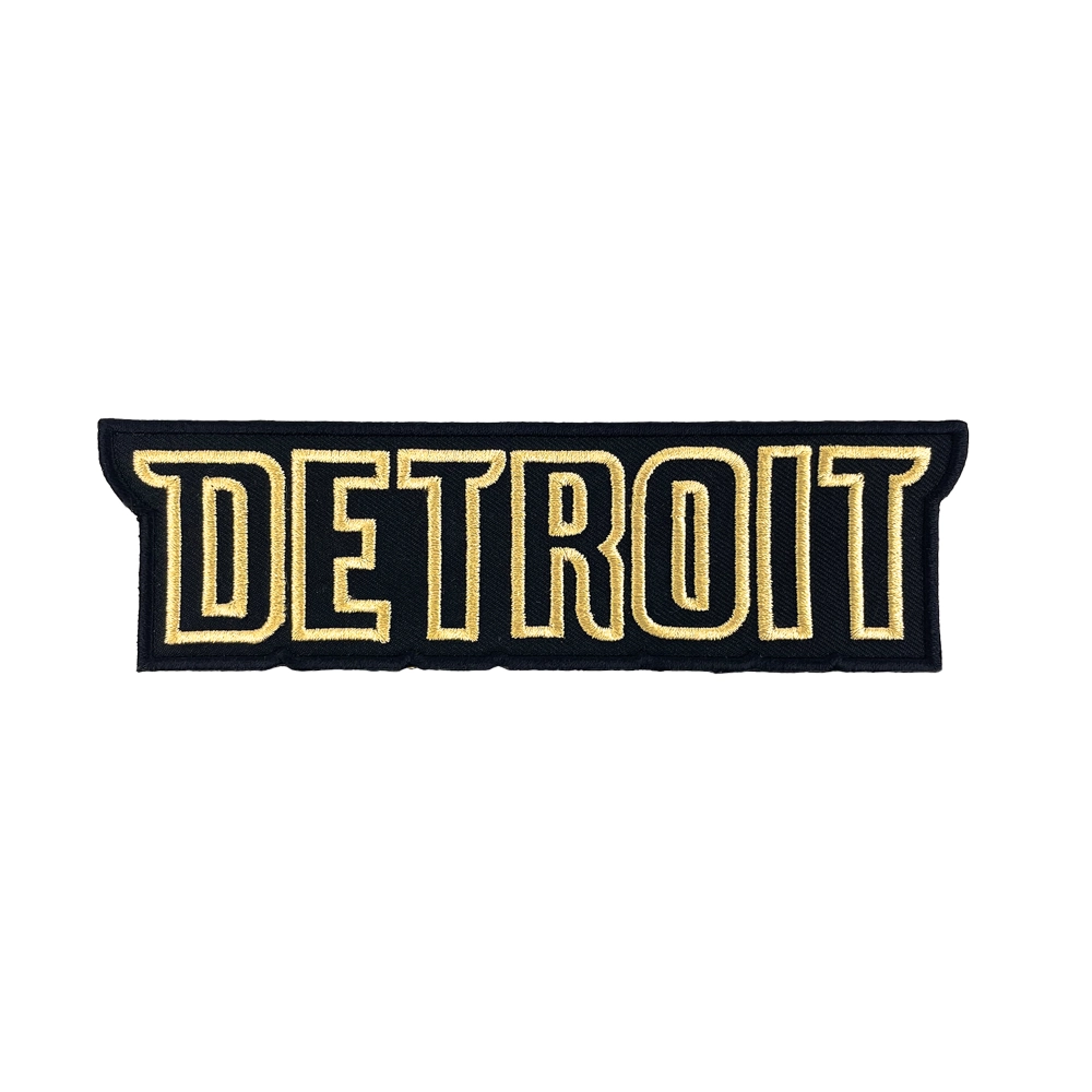 Detroit Piston Black/Gold Letters Patch