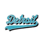 Detroit Lions Script blue/white Wordmark Patch