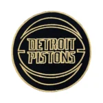 Detroit Pistons Classic Black/Gold Logo Patch