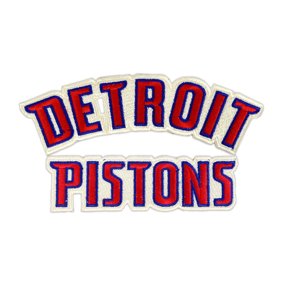 Detroit Pistons Red/White Wordmark Patch