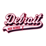 Detroit Red Wings Red/Black Script Jacket Patch