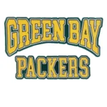 Green Bay Packers Gold/Green Arched Lettering Patch