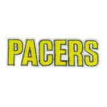 Indiana Pacers Yellow/White Wordmark Embroidered Patch