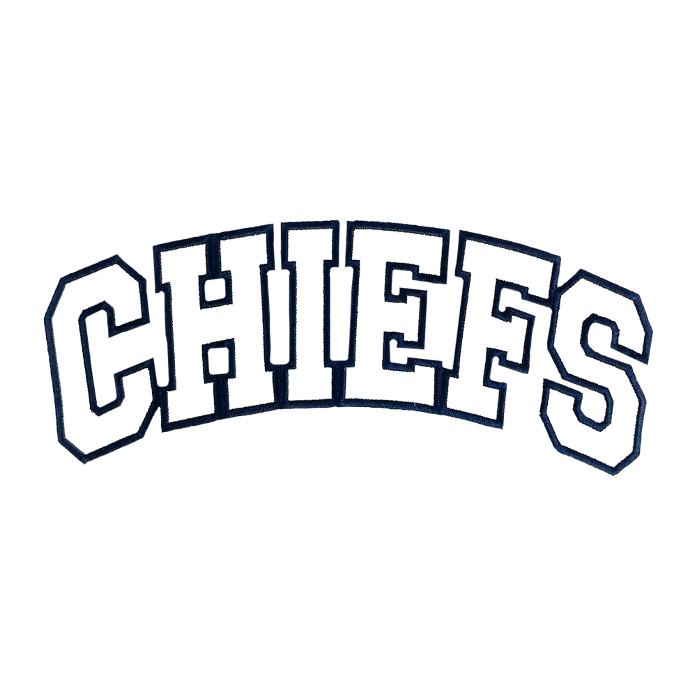 Kansas City Chiefs Black Outline Patch